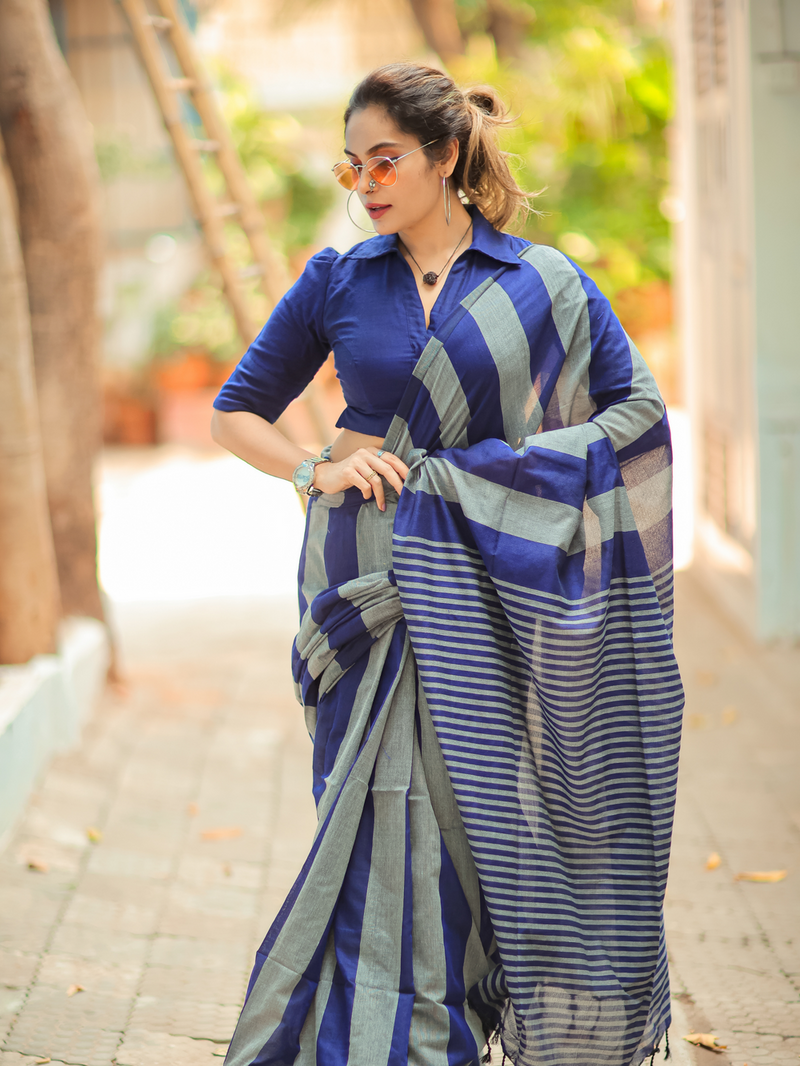 Handloom Love Pure Khadi Saree With Blouse