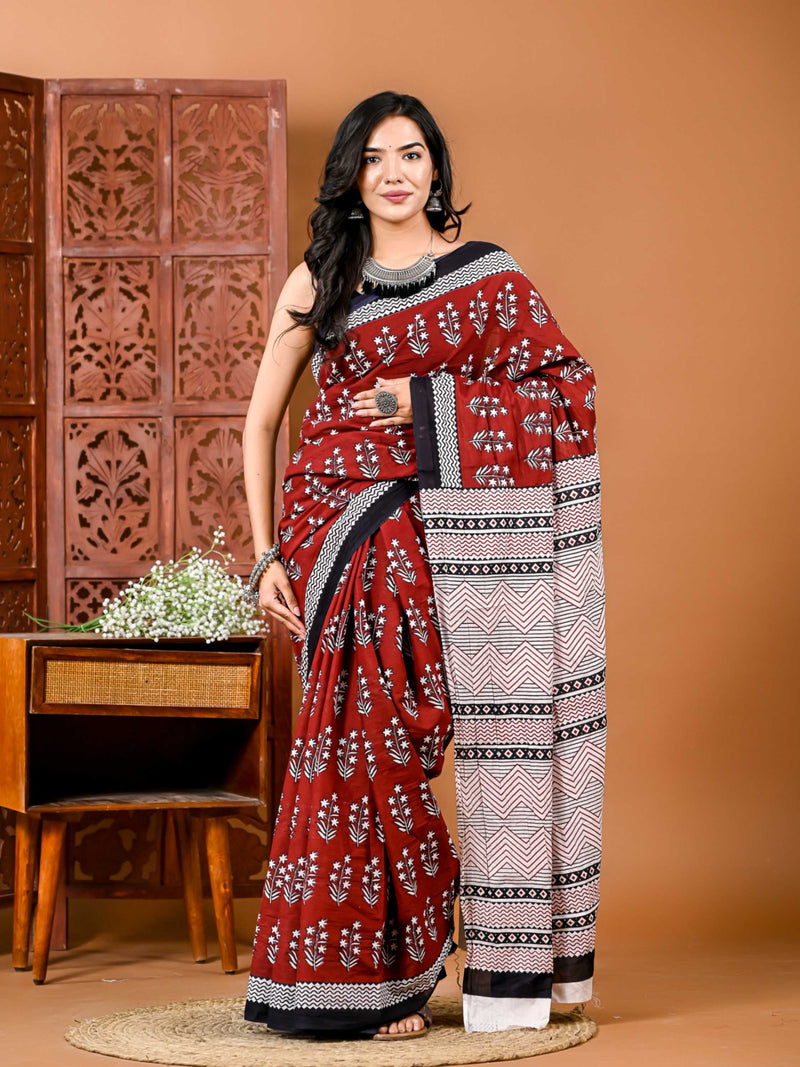 Khawab ke Rang Pure Cotton Mulmul Saree